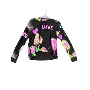 Chaser Love Peace‎ Graffiti Spray Paint Hoodie Size S NWT